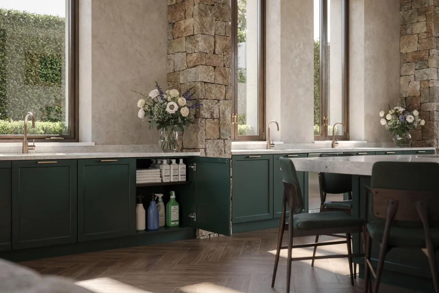 Conceptual photograph of refined residential materials suggesting organised property care. No damage is depicted.